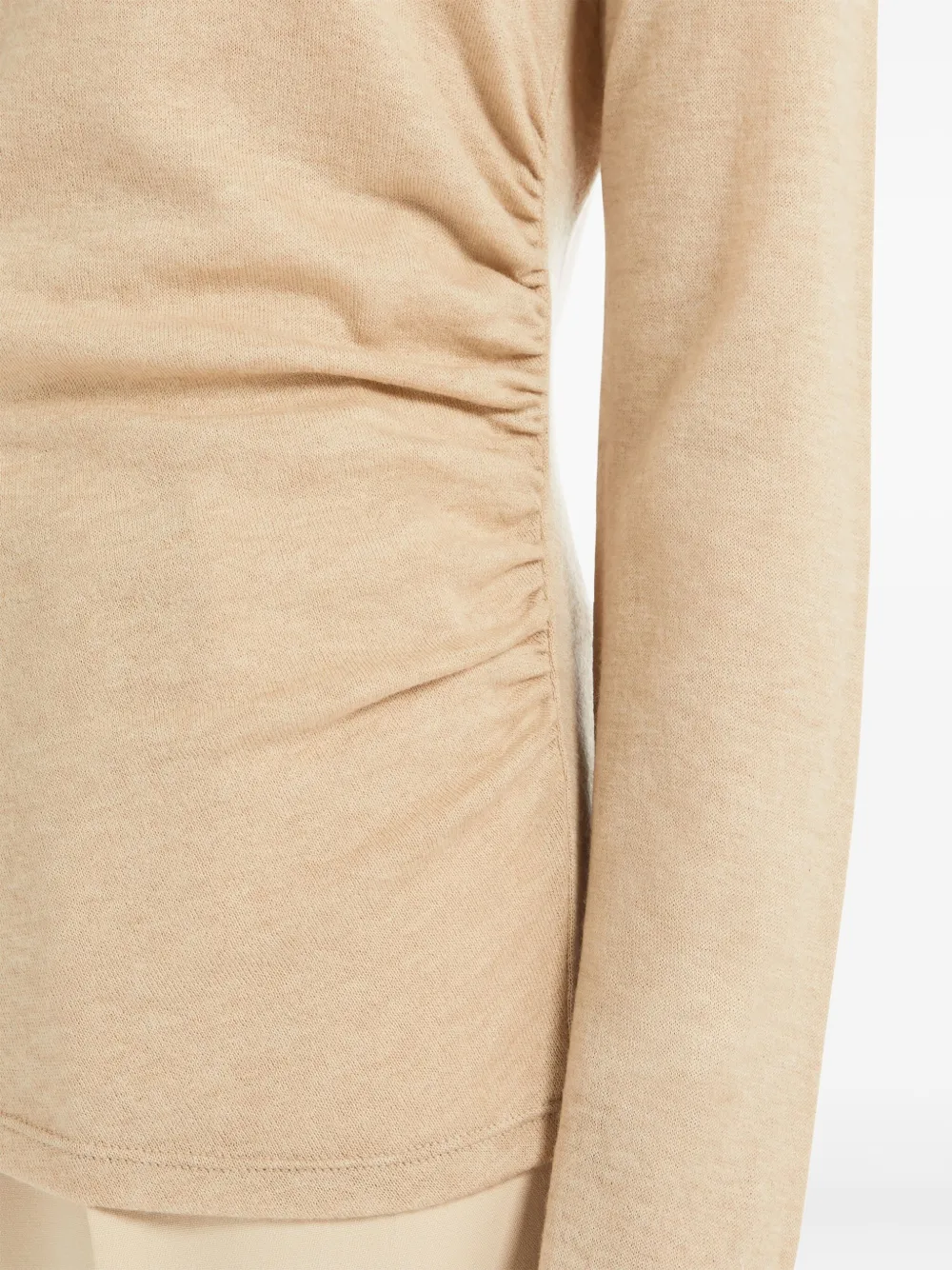 Max Mara Top met ruches Beige
