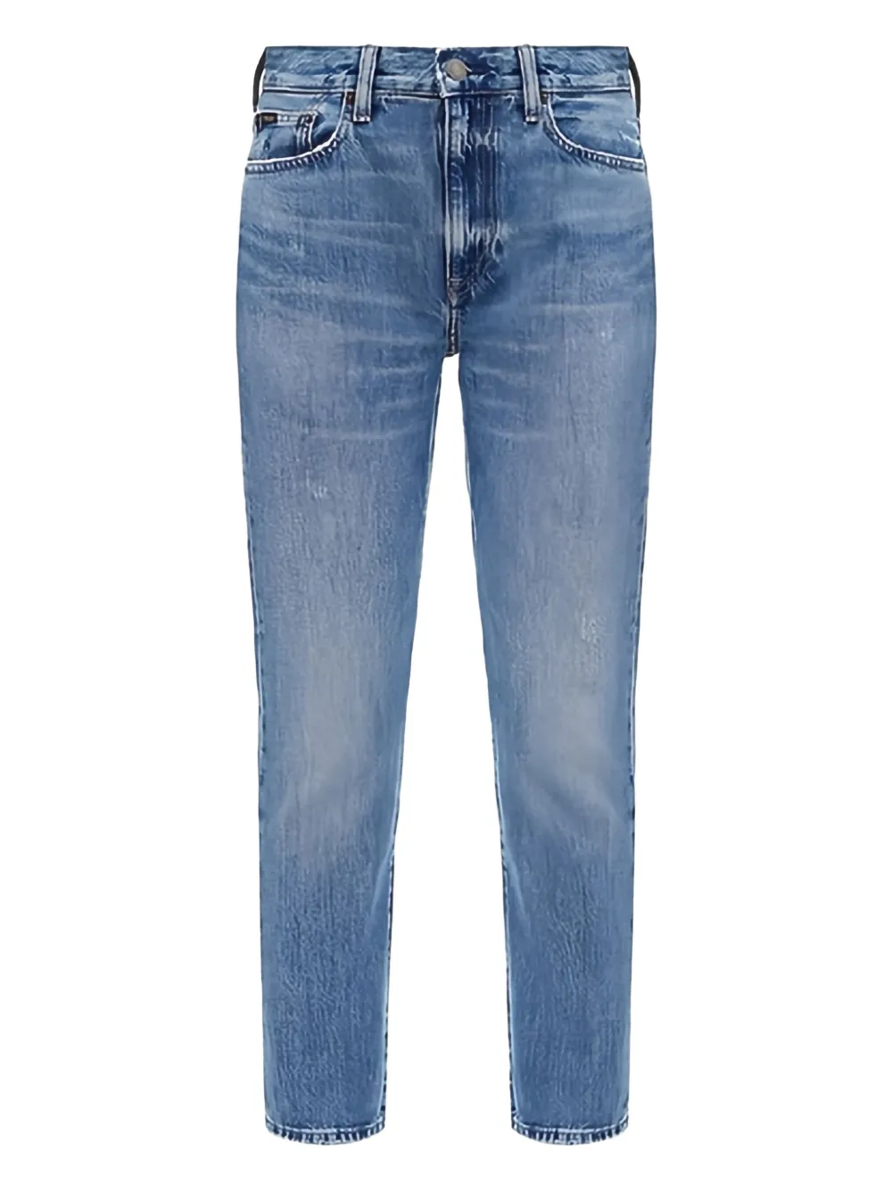 Polo Ralph Lauren Logo Patch Straight-leg Denim Jeans In Blue