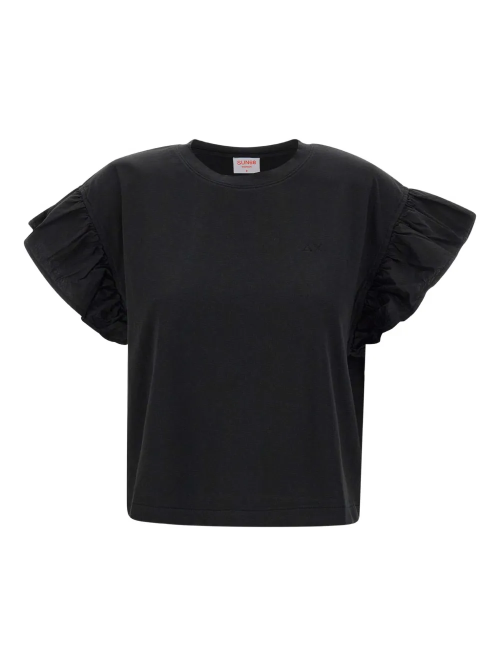 Sun68 ruffled-sleeve T-shirt