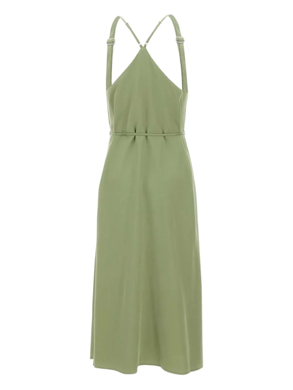 Sun68 Twill jurk met ceintuur - Groen