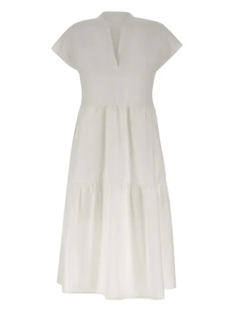 Sun68 tiered cap-sleeve midi dress