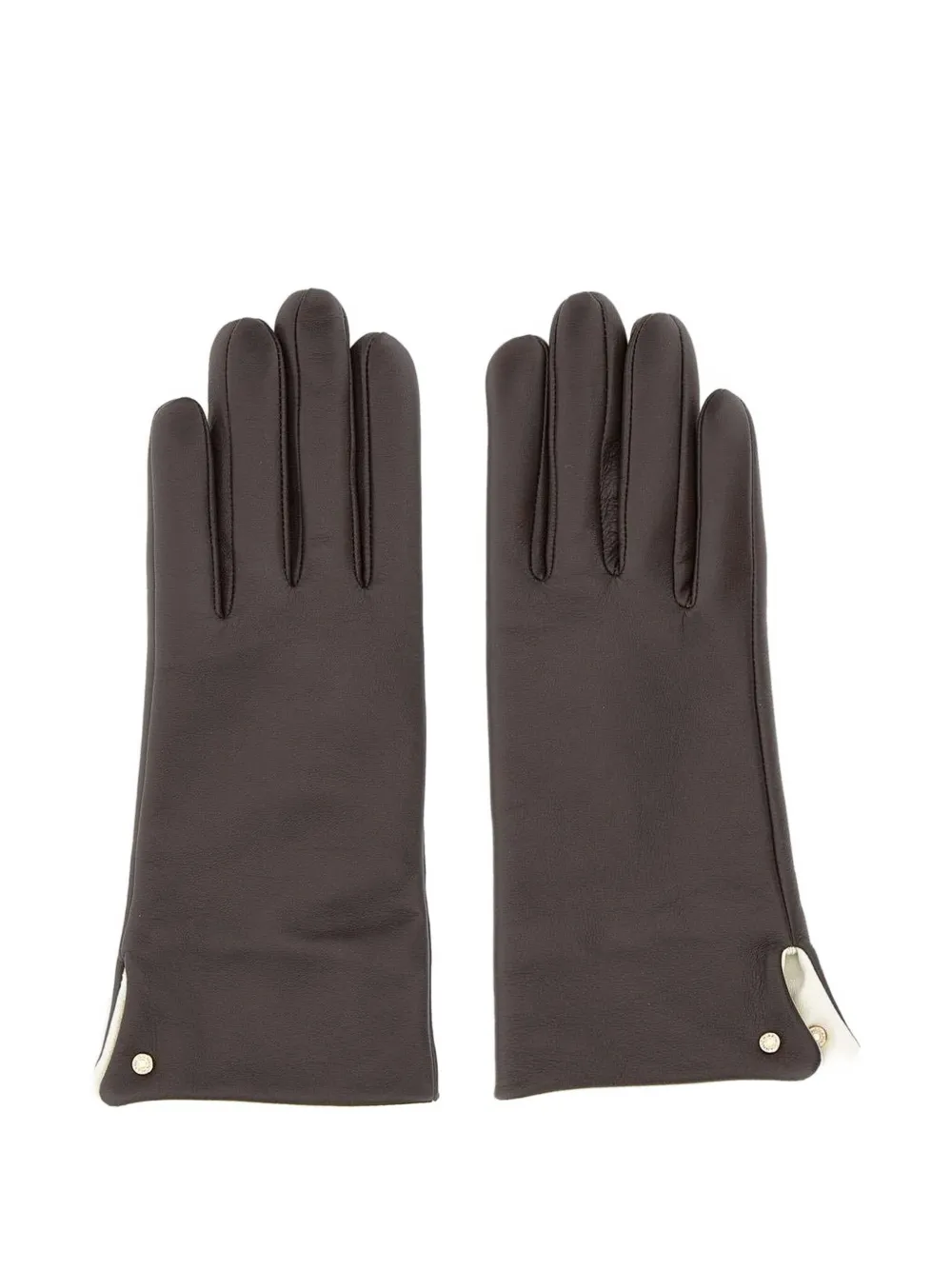 GIANNI CHIARINI leather gloves Bruin