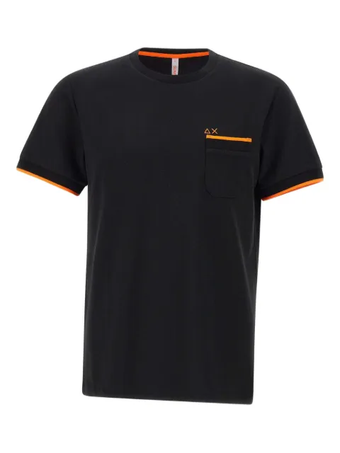 Sun68 contrast-trim pocket t-shirt