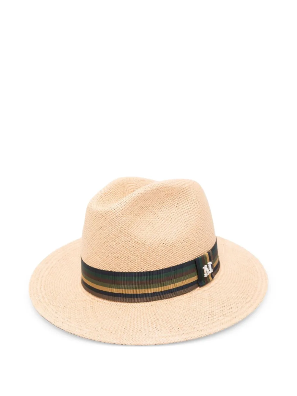 Max Mara ストライプ フェドーラハット - ニュートラル Max Mara ストライプ フェドーラハット - ニュートラル