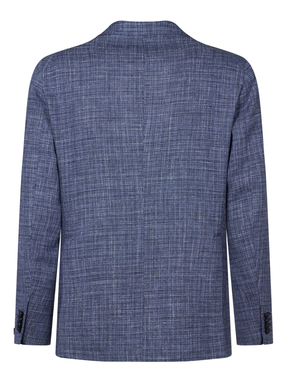 Tagliatore Notched-lapel Checked Blazer In Blue