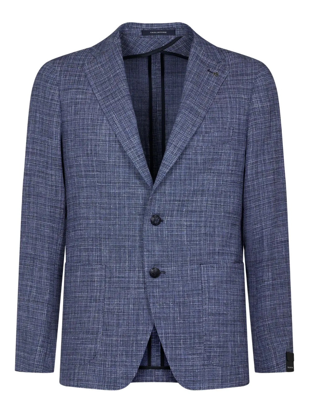 Tagliatore notched-lapel checked blazer Blauw