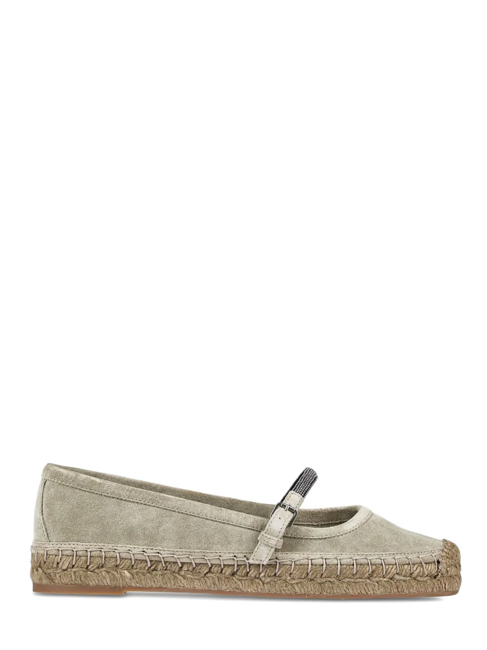 Brunello Cucinelli Suede Flat Espadrilles
