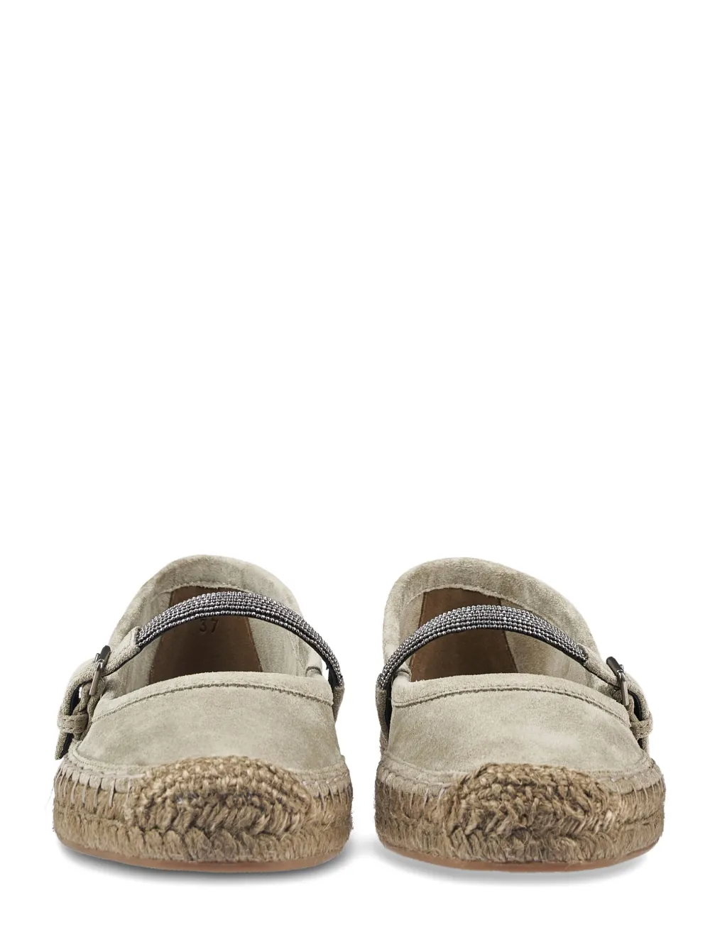 Brunello Cucinelli suede flat espadrilles Green