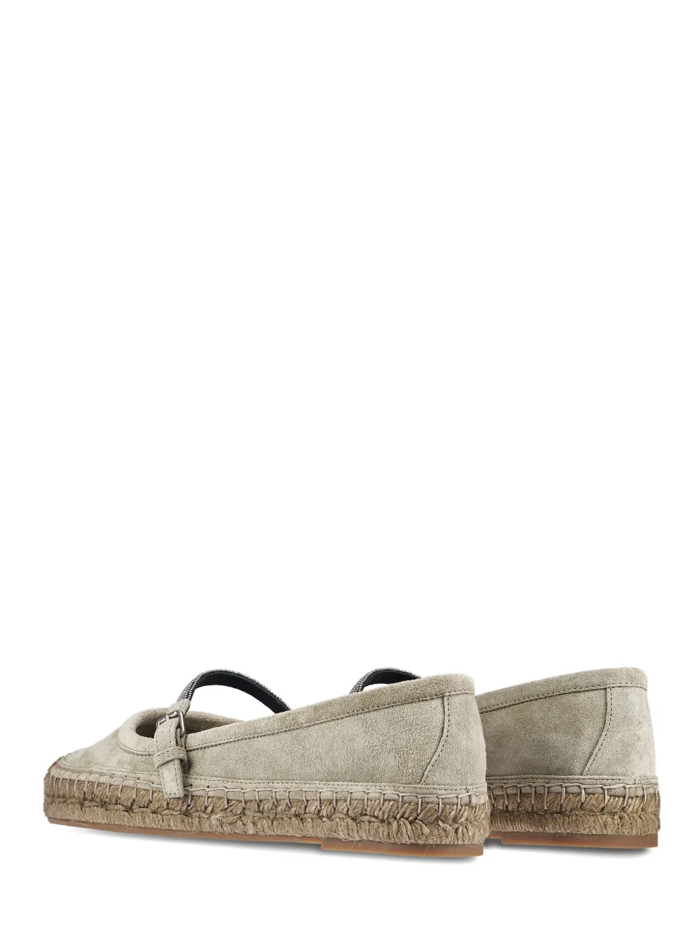 Brunello Cucinelli suede flat espadrilles Green
