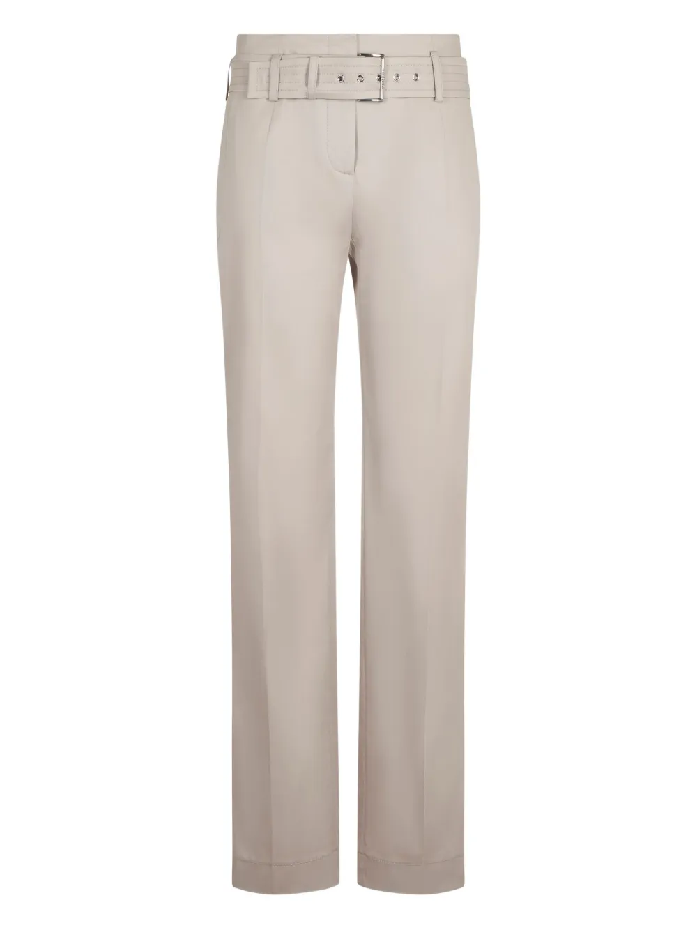 belted tailored trousers