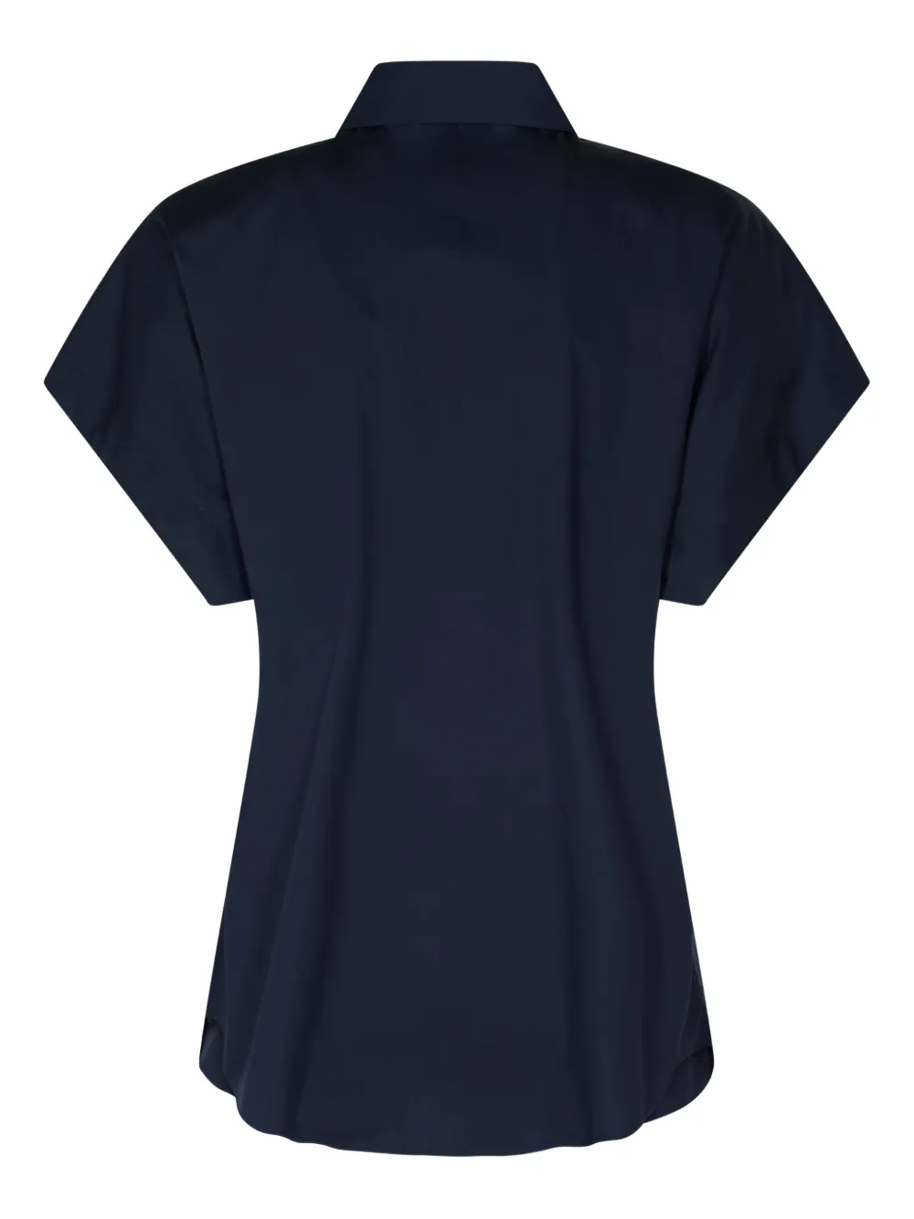 Herno Blouse met kraag en korte mouwen - Blauw