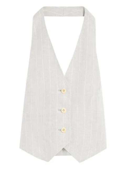 Max Mara pinstriped halterneck waistcoat