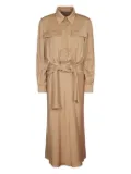 Alberta Ferretti button-down belted midi dress - Neutrals