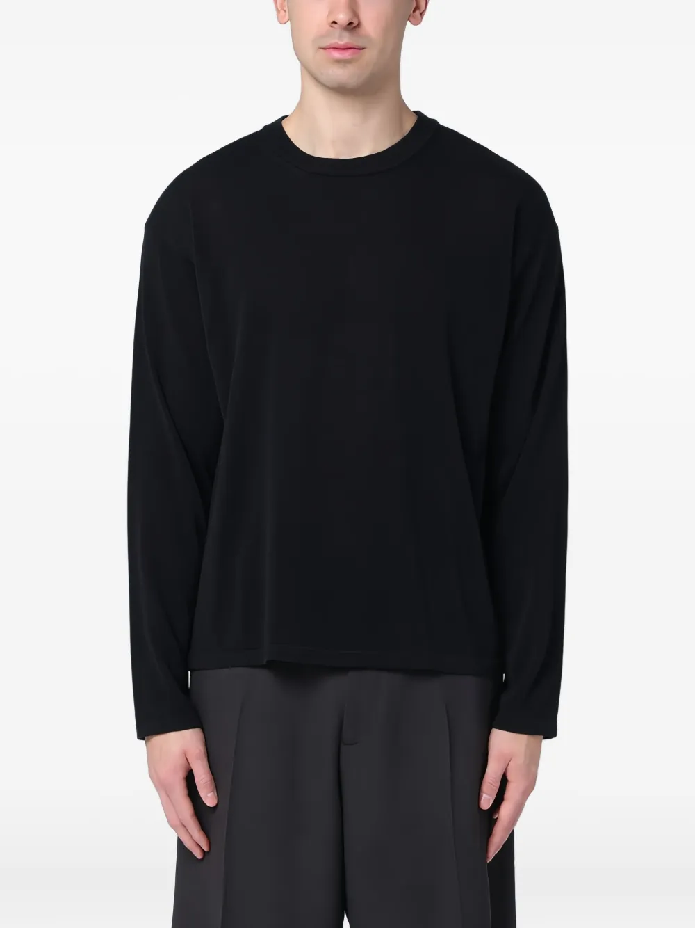 Roberto Collina long-sleeve crew-neck T-shirt | Black | Image 1