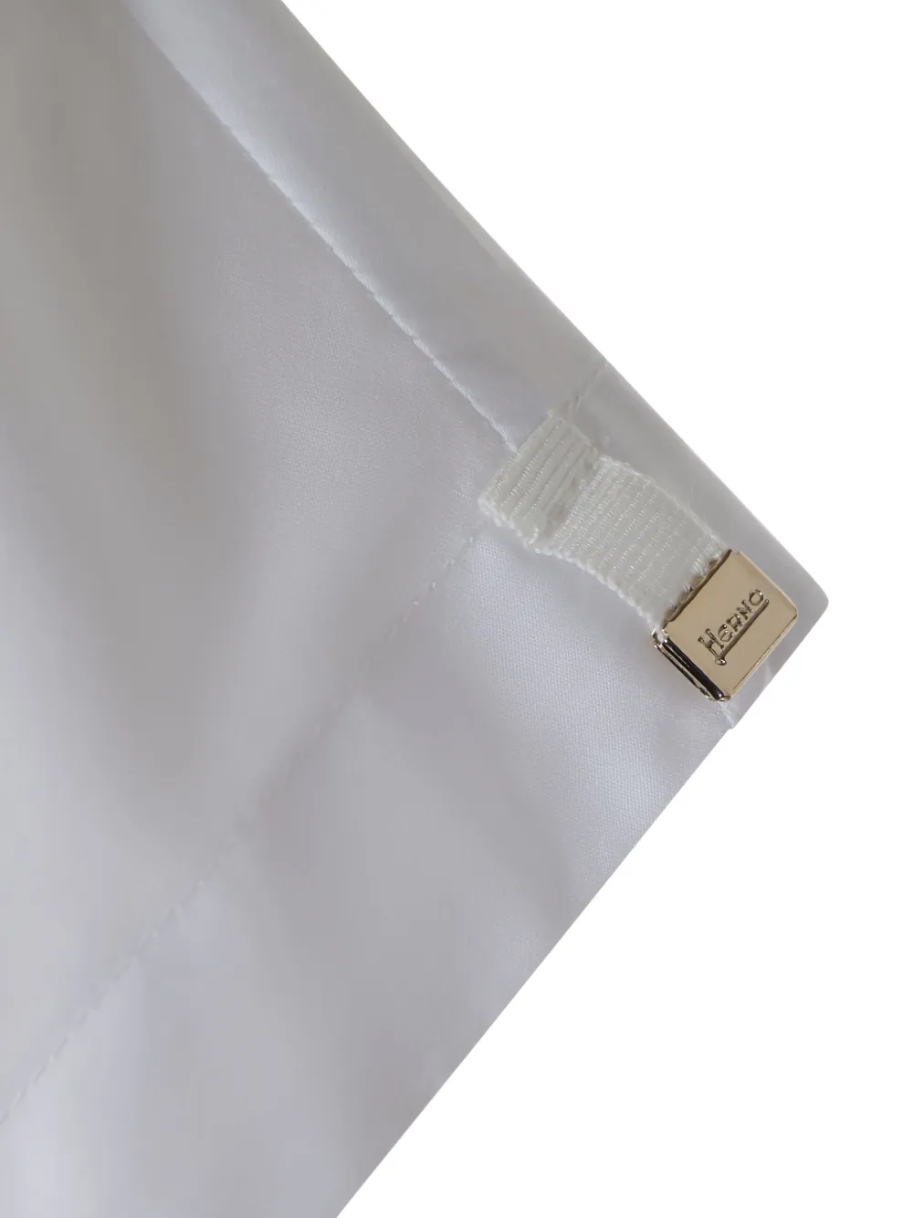 Herno Blouse met structuur en korte mouwen Wit