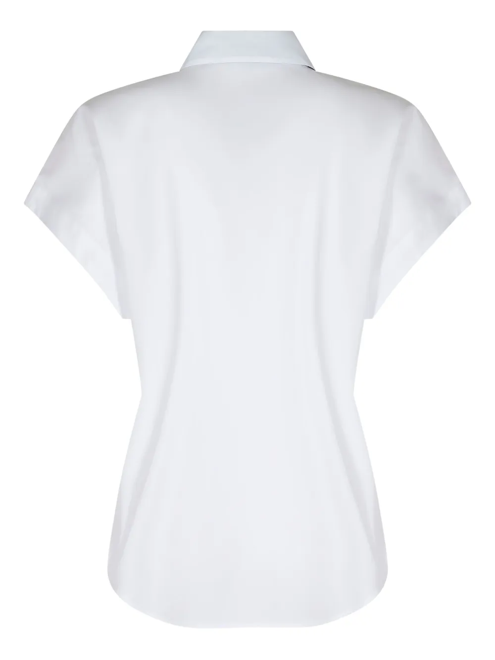 Herno Blouse met structuur en korte mouwen - Wit