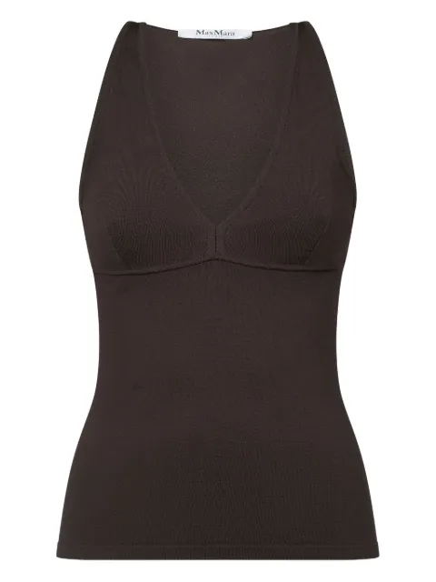Max Mara v-neck ribbed tank top