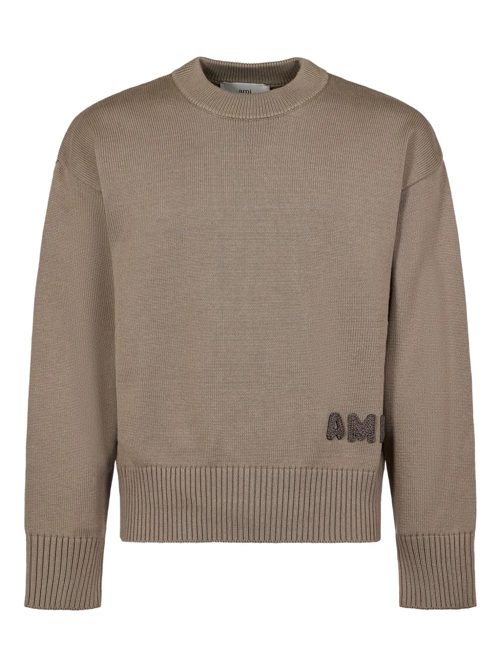 AMI Paris Trui met geborduurd logo Grijs