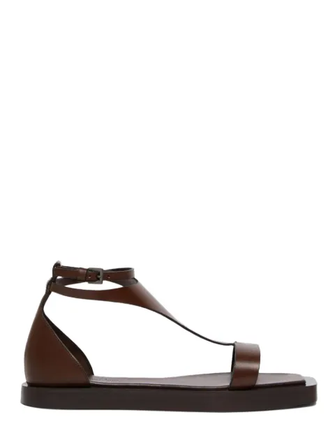 Max Mara Vela leather flat sandals
