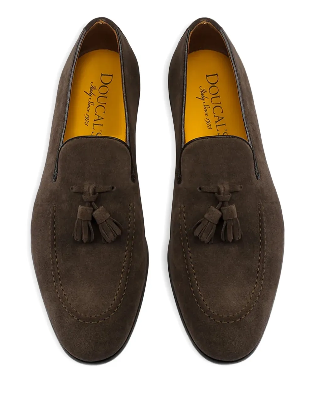 Doucal's tassel-accented loafers Brown