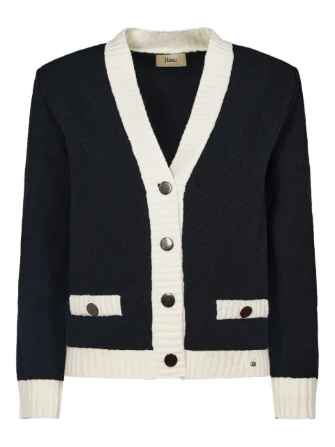 Herno bouclé knit cardigan