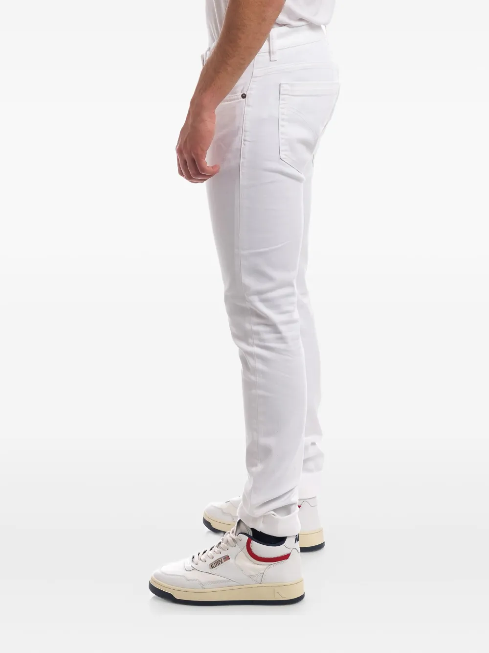 Dondup Logo-plaque Jeans In White