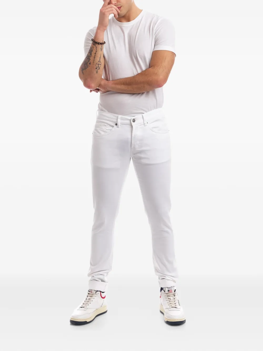 DONDUP logo-plaque jeans - Wit