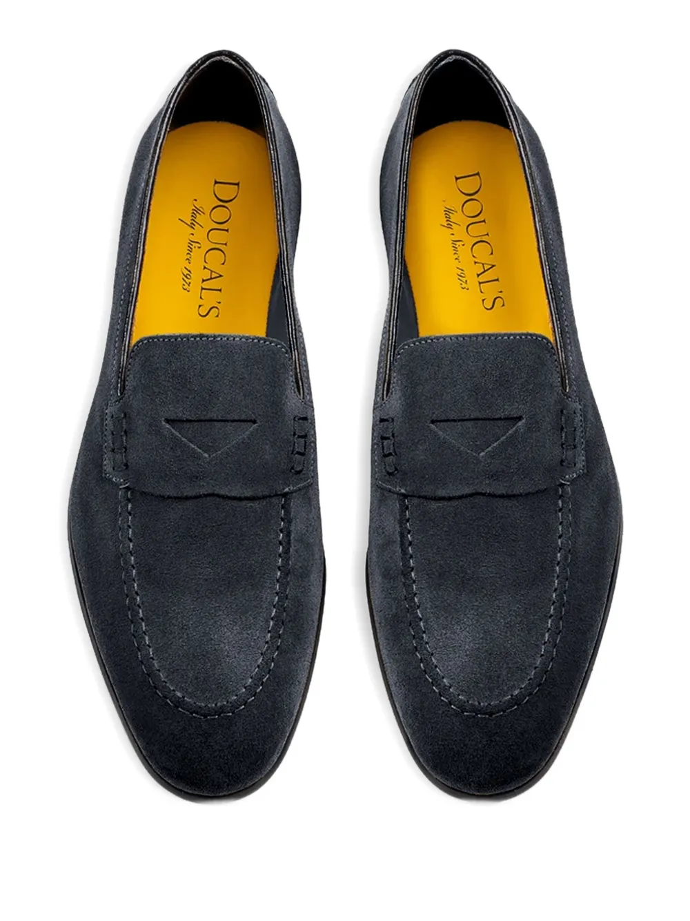 Doucal's suede slip-on loafers Blue