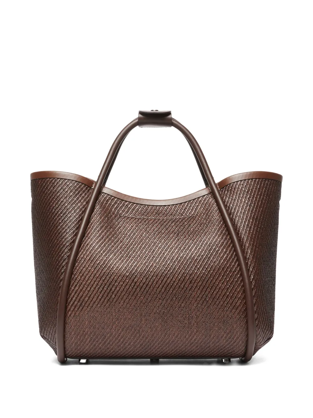 Max Mara Geweven shopper - Bruin