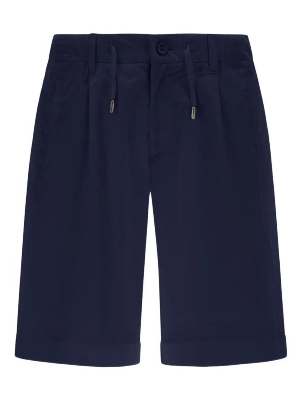 Herno Pleated Drawstring Shorts In Blue