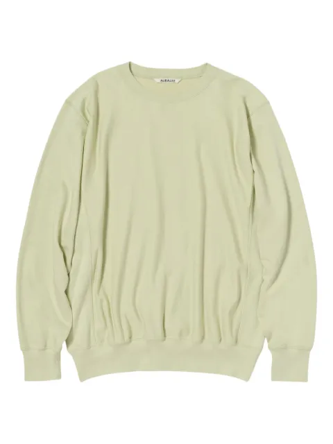 Auralee gathered crew-neck sweatshirt
