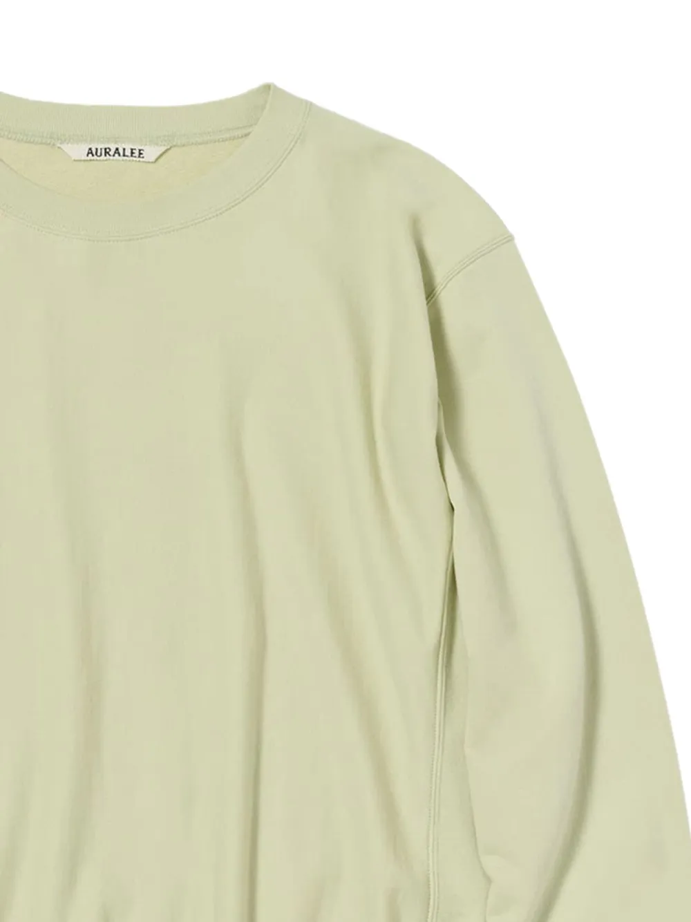 Auralee Gesmockte sweater met ronde hals - Groen