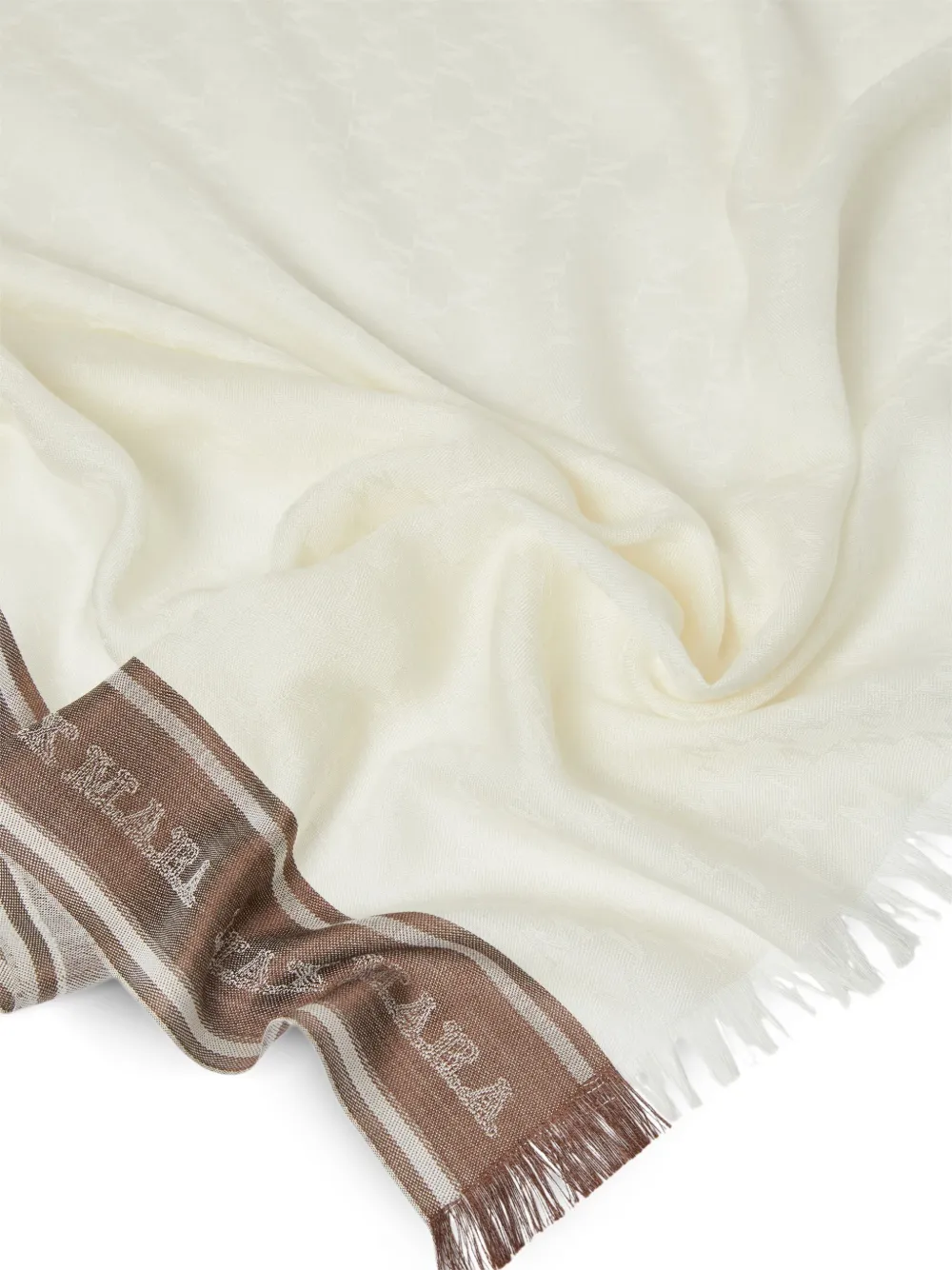 Max Mara Sjaal met franje Bruin