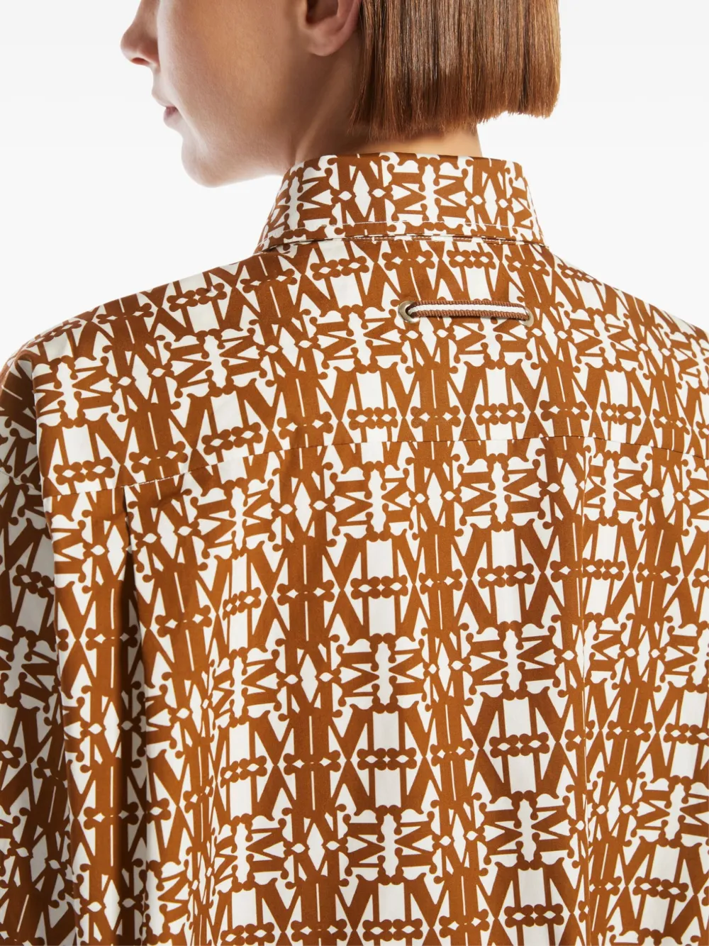Max Mara blouse met geometrische print Bruin