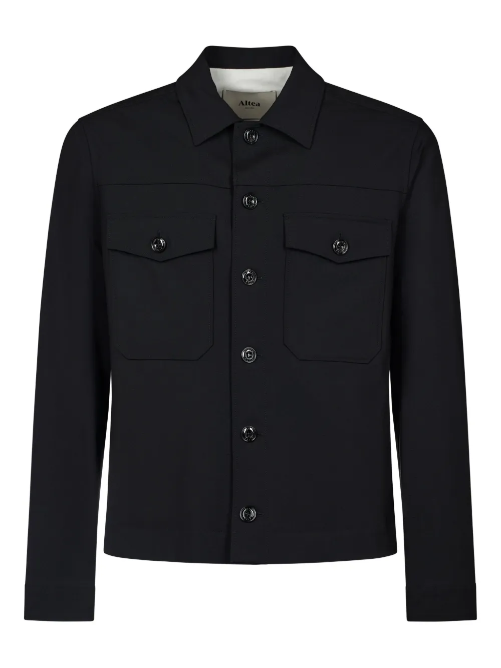 Altea chest-pockets shirt jacket - ブラック Altea chest-pockets shirt jacket - ブラック