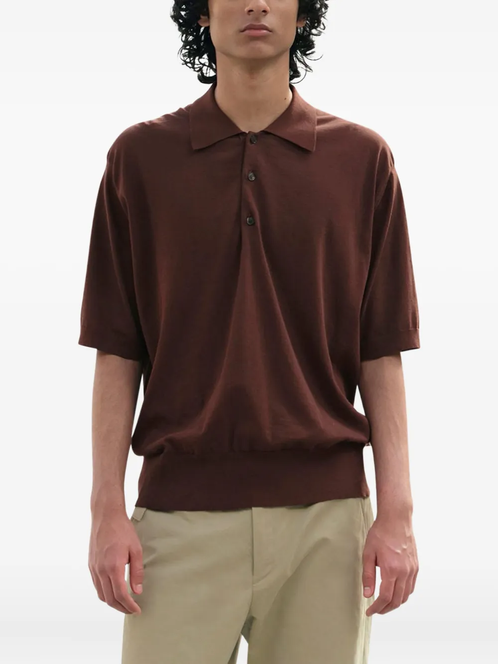 Auralee Katoenen chino - Beige
