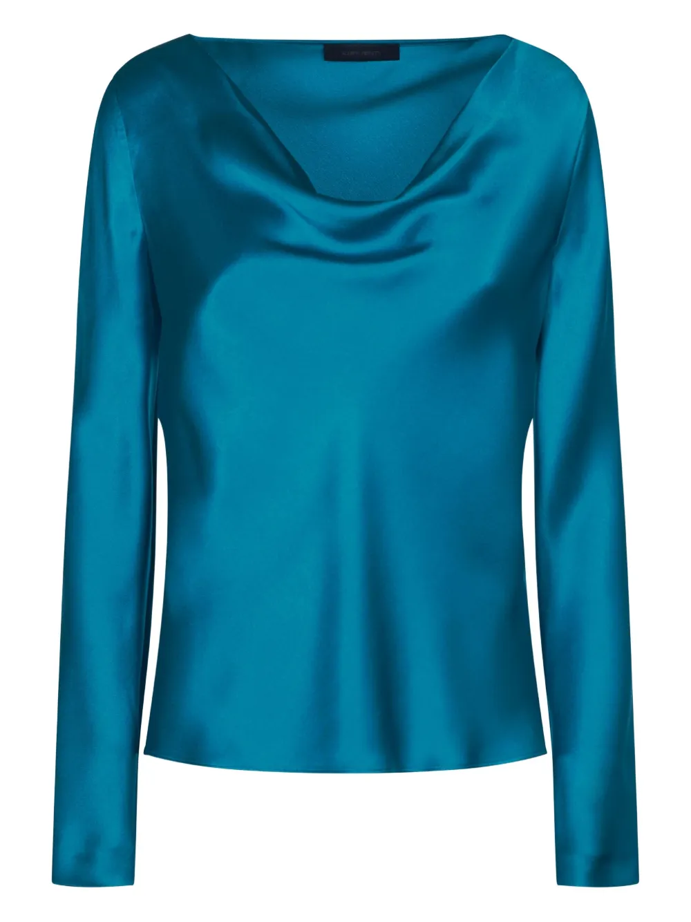 Alberta Ferretti draped cowl-neck top | Blue | Image 1