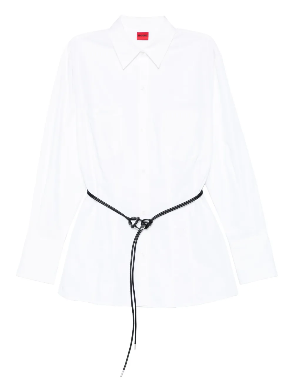 HUGO Blouse met ceintuur Wit