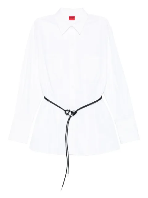 HUGO belted cotton shirt