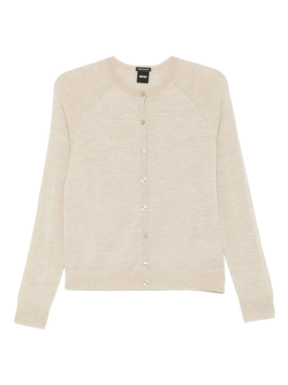 BOSS raglan-sleeve wool cardigan | Neutrals | Image 1