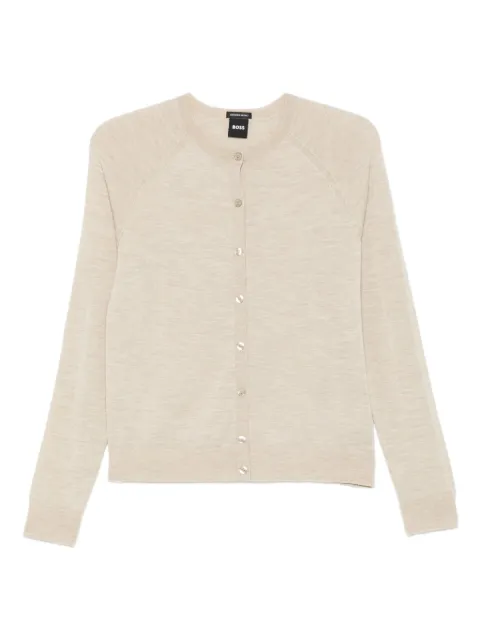 BOSS raglan-sleeve wool cardigan
