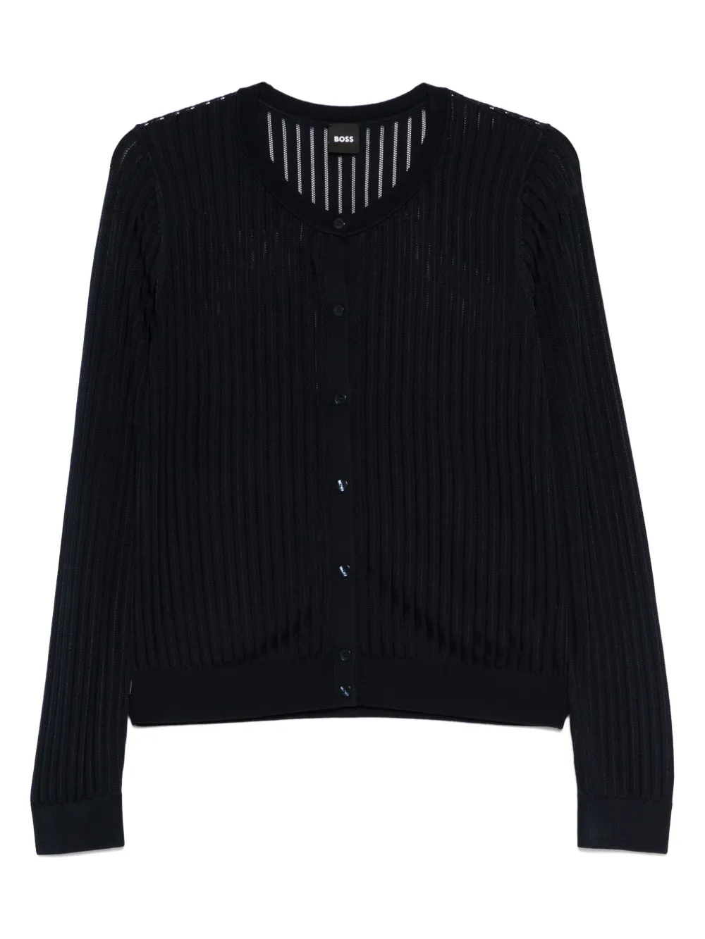 BOSS ribbed cardigan | Blue | Image 1
