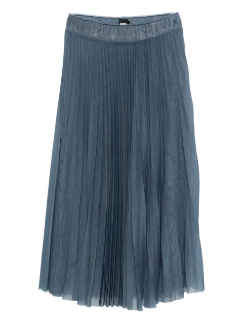 BOSS jupe mi-longue en tulle à plis