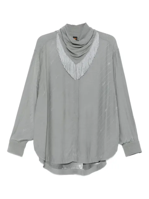 BOSS fringe-detail blouse