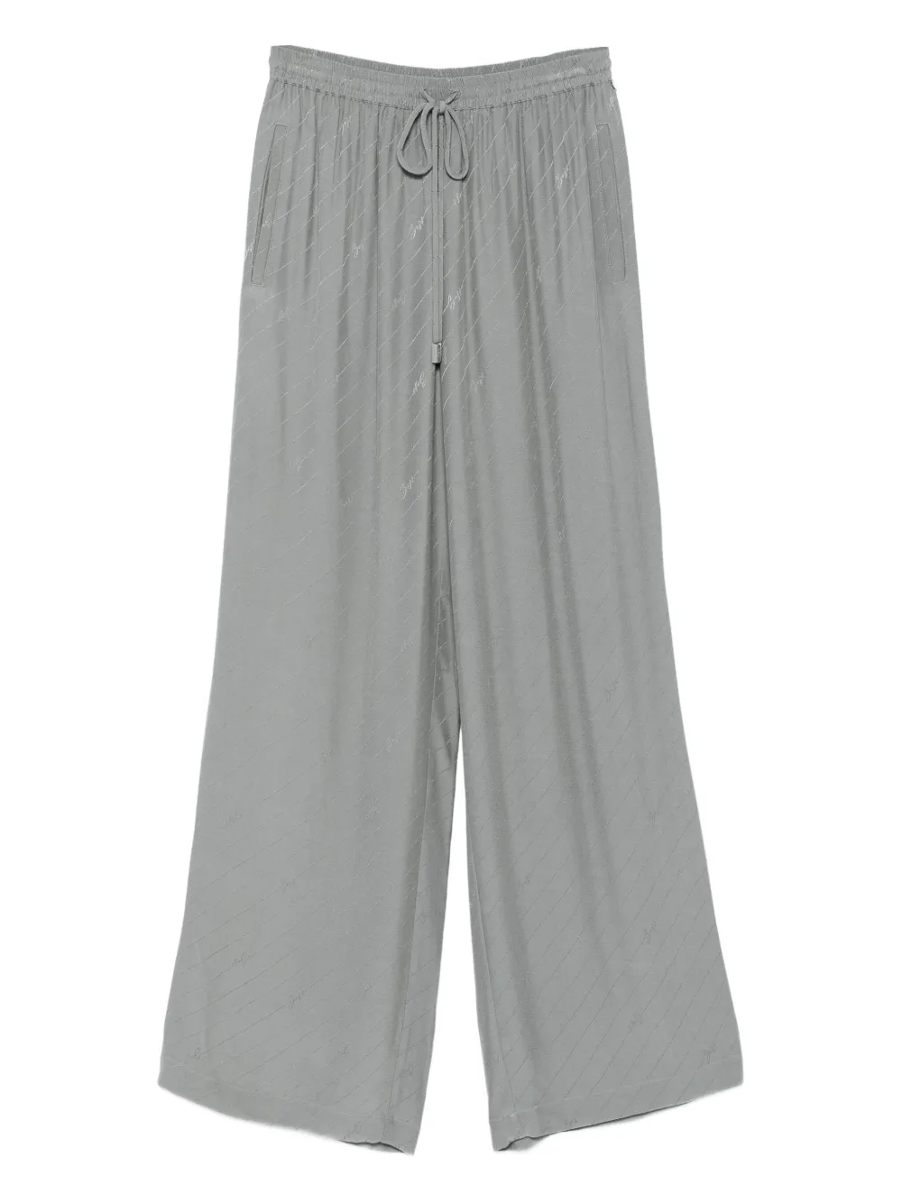 BOSS logo-patterned drawstring trousers | Grey | Image 1