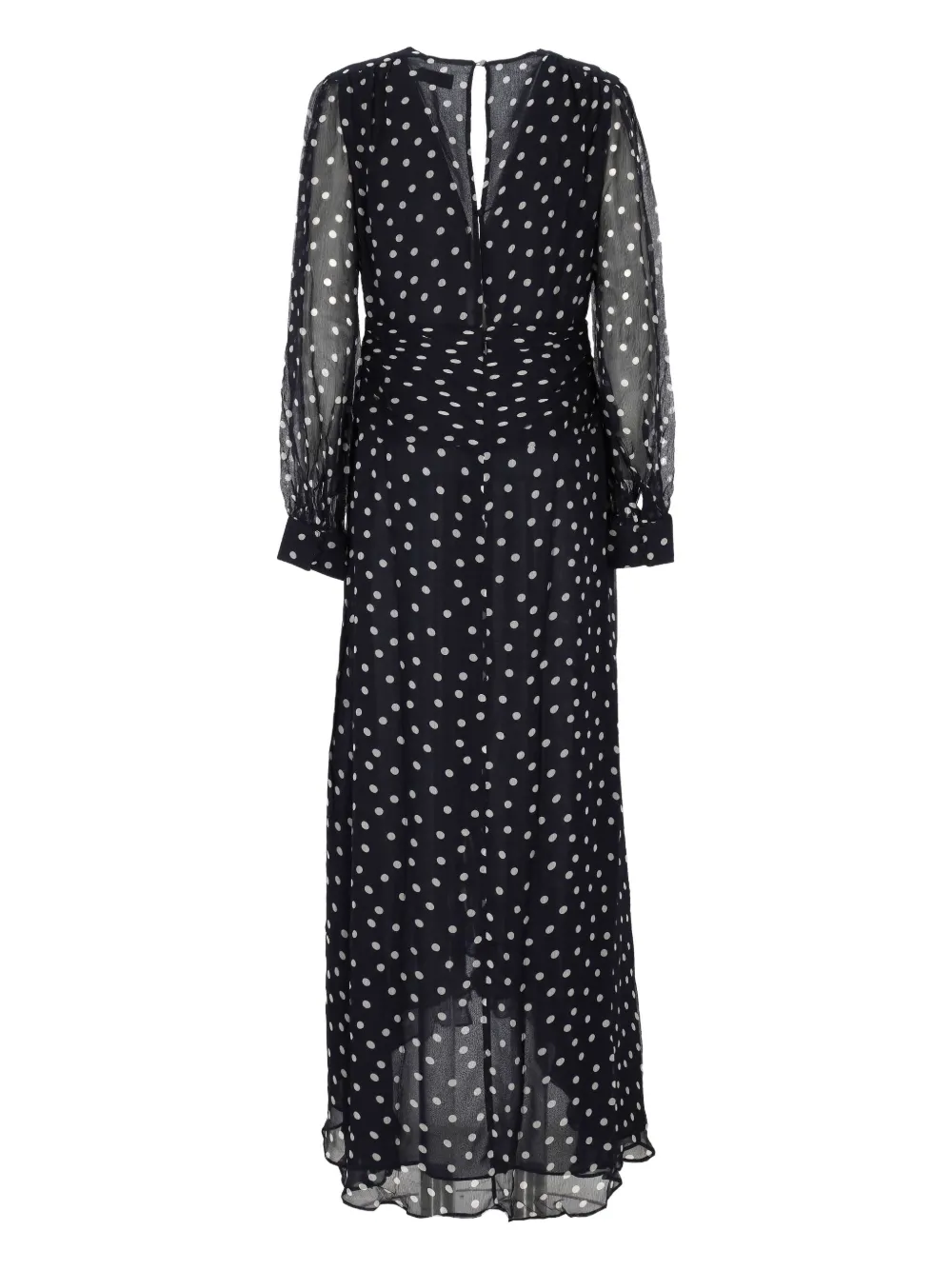 Rixo Midi-jurk met V-hals Zwart
