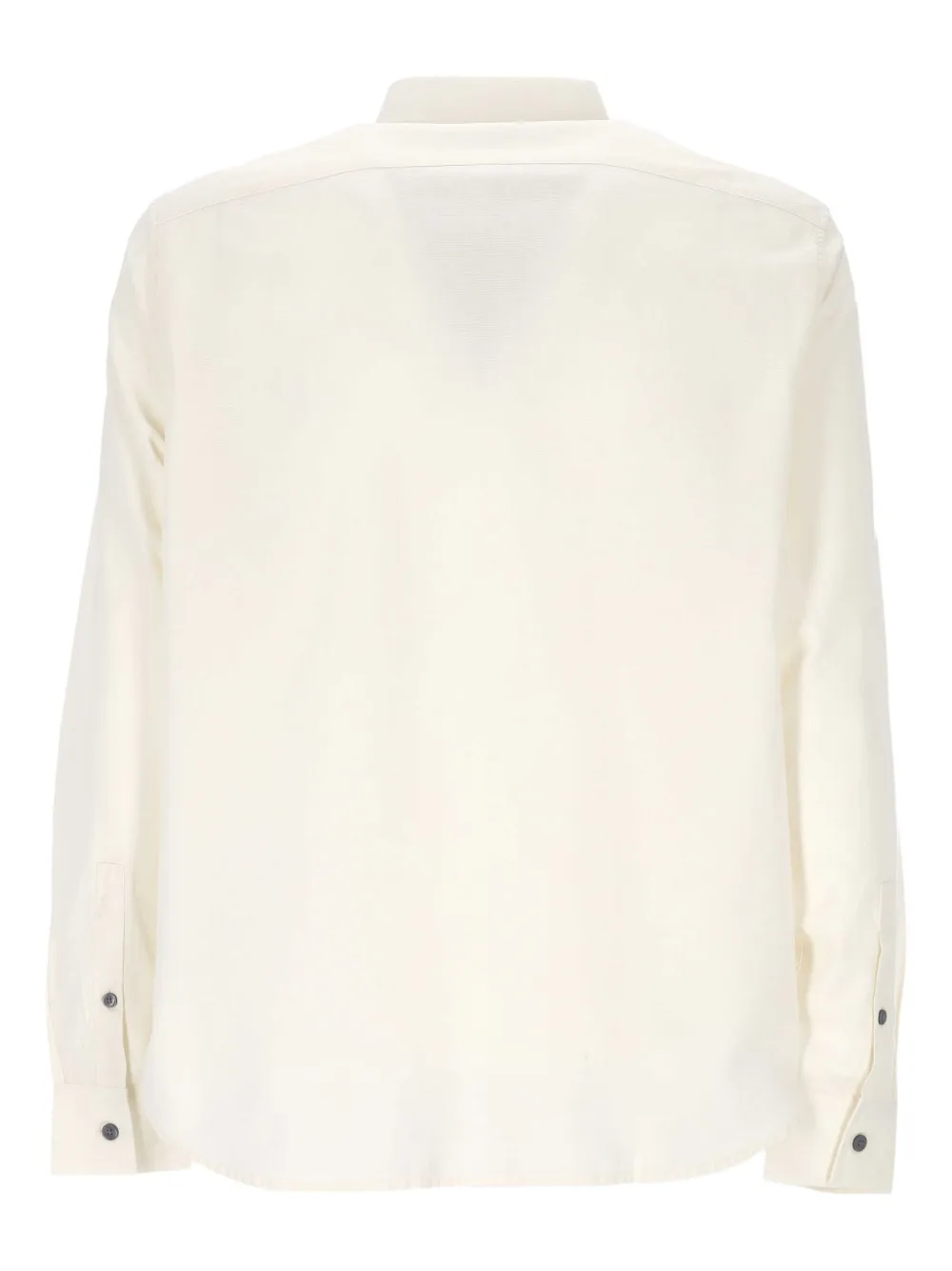 Emporio Armani embroidered long-sleeve shirt - Wit
