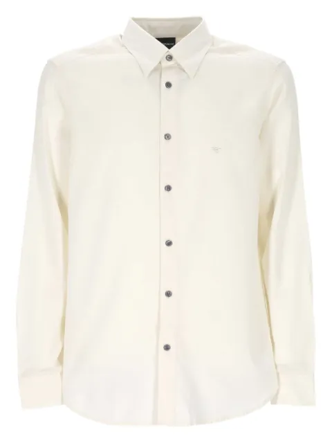 Emporio Armani embroidered long-sleeve shirt