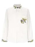 Versace Jeans Couture baroque-print collar shirt - White