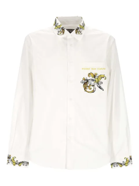 Versace Jeans Couture baroque-print collar shirt